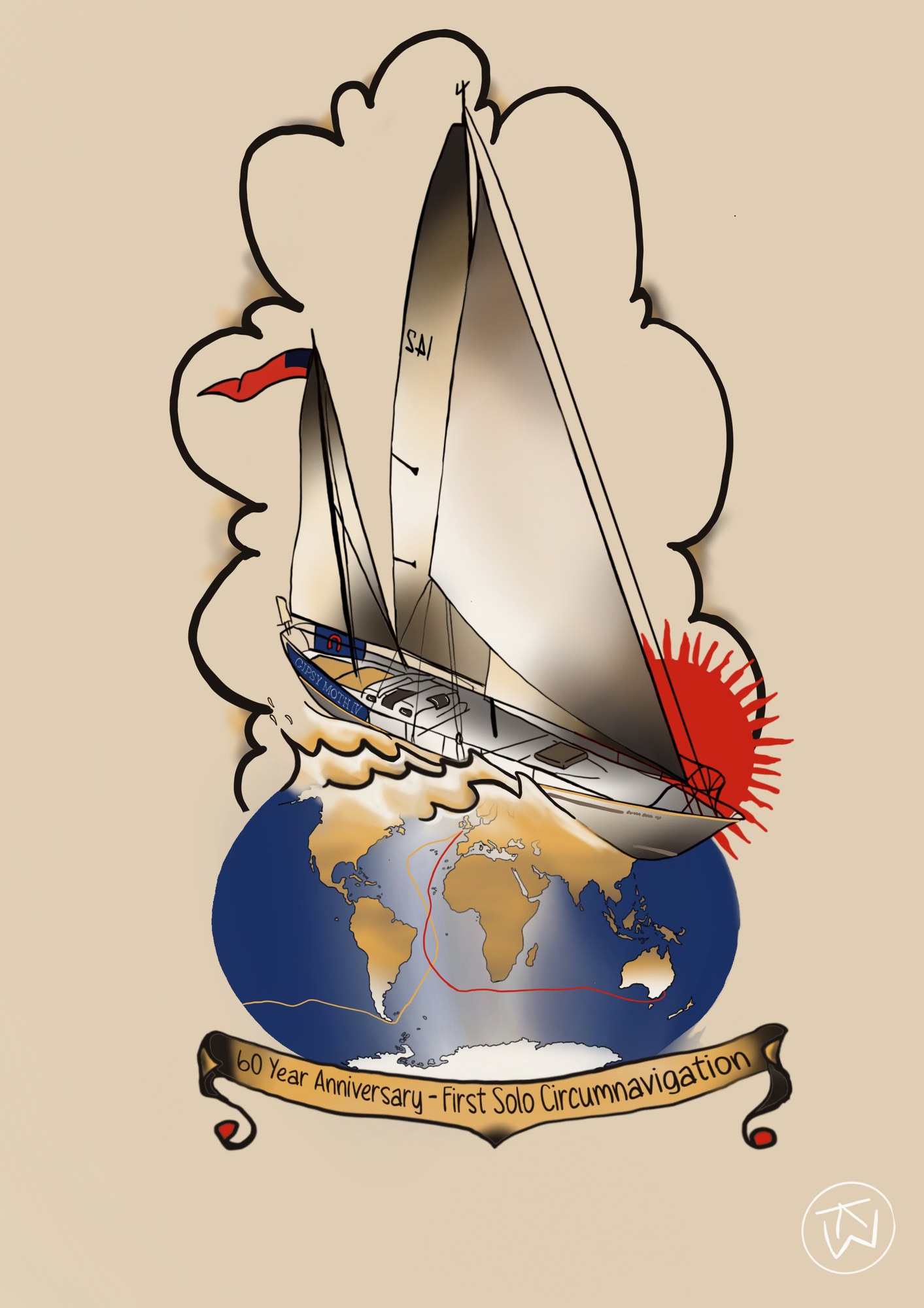 Gypsy Moth IV (Sailor Jerry Style)